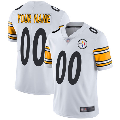 Limited White Men Road Jersey NFL Customized Football Pittsburgh Steelers Vapor Untouchable